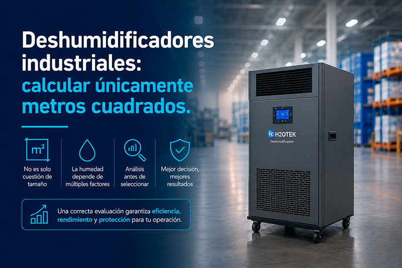 Deshumidificadores industriales: calcular únicamente metros cuadrados