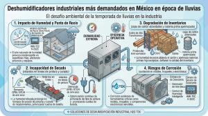 Deshumidificadores industriales más demandados en México en época de lluvias: Análisis regional e industrial